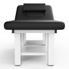 80 Inches Wide - High Quality Furniture Beauty Salon Beauty Bed Modern Segmented Structure Massage Bed - Black Quality Leather