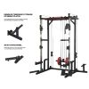 Power cage with LAT PullDown and Weight Storage Rack Optional Weight Bench, 1400 lb Capacity Power Rack for Home and Garage Gyms, Multiple Accessory S