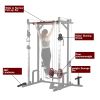 Power cage with LAT PullDown and Weight Storage Rack Optional Weight Bench, 1400 lb Capacity Power Rack for Home and Garage Gyms, Multiple Accessory S