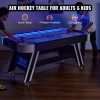 VEVOR Air-Powered Hockey Table, 72" Indoor Hockey Table for Kids and Adults, LED Sports Hockey Game with 2 Pucks, 2 Pushers, and Electronic Score Syst