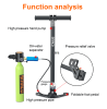 Manual high pressure air pump inflation equipment pump diving equipment