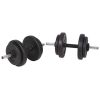 Weight Bench with Weight Rack, Barbell and Dumbbell Set 198.4 lb