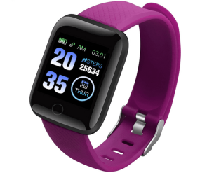 Blood Pressure Monitoring Sports Bracelet (Color: Purple)