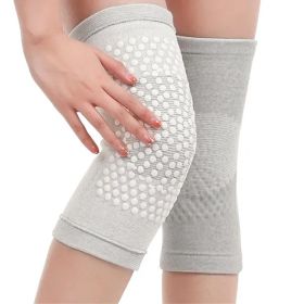 2pcs Warm Knee Pads (Suitable For Weight 45~75kg) For Relieve Joint Pain And Inflammation (Color: Grey)