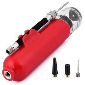 Portable Mini Ball Pump For Volleyball; Football; Basketball; Soccer; Yoga Ball; Hand Air Pump Faster Inflation Gadget (Color: Red)