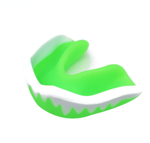 Mouth Guard Gum Shield Professional Mouth Guard for Contact Sports Adult (Color: green-white)