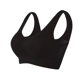 Women Yoga Underwear Padded Crop Tops Underwear Gym Top Yoga Sport Bra Breathable Fitness Running Vest Yoga Bras Sports Type (Color: Black, size: S)