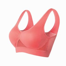 Women Yoga Underwear Padded Crop Tops Underwear Gym Top Yoga Sport Bra Breathable Fitness Running Vest Yoga Bras Sports Type (Color: Red, size: L)