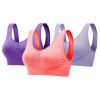 3 Pack Sport Bras For Women Seamless Wire free Bra Light Support Tank Tops For Fitness Workout Sports Yoga Sleep Wearing