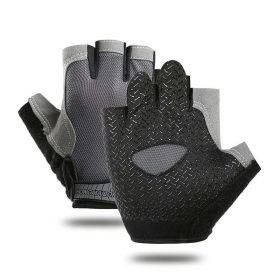 Breathable Fitness Gloves Gym Weightlifting Thin Non-slip Half Finger Gloves (size: M)