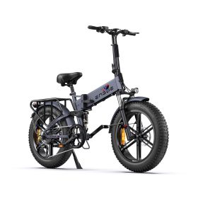 Engwe Engine Pro (Upgraded Version) 1000W(PEAK) Fat E-Bike 16Ah 25KM/H 120KM (Color: Gray)