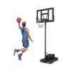 4.25-10 Feet Adjustable Basketball Hoop System with 44 Inch Backboard