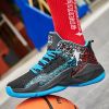 Men's breathable basketball shoes fashion non-slip combat sports shoes shock absorption student training sports shoes