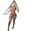 L285238-2 New Arrivals Summer Tie Dye Women Mesh See Through Sexy Skirt Set