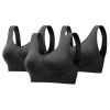 3 Pack Sport Bras For Women Seamless Wire free Bra Light Support Tank Tops For Fitness Workout Sports Yoga Sleep Wearing