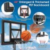 4.25-10 Feet Adjustable Basketball Hoop System with 44 Inch Backboard